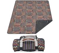 HX&OD Extra Large Outdoor Picnic Blankets for Camping on Grass, Waterproof Picnic Blanket for Beach, Portable with Adjustable Carry Strap Saves Space (Red, 60‘’*80‘’)