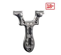 HX OUTDOORS EDC-079B Aluminum Alloy Slingshot with Quick-Clamp, Pre-Drilled Sight Slots