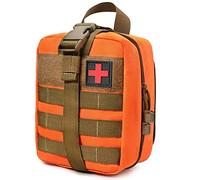 HX OUTDOORS Tactical MOLLE Rip-Away EMT Medical First Aid IFAK Lifesaving Pouch,Outdoor medical package,mountaineering/climbing rescue tools package Made of 600D waterproof fabric (Orange)