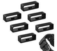 HX YUEGOUHUI 6 Pcs Silicone Watch Strap Loops 22mm Soft Secure Band Keepers Replacement Retainers for Garmin Fenix 5/6/7/8 47mm Forerunner 935/945/955 Approach S60/S62 Smartwatch Bands