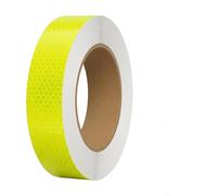 HX YUEGOUHUI Reflective Tape 2 cm X 10 m Fluorescent Yellow Safety Strips Outdoor Waterproof Self-Adhesive Hi Vis Warning Stickers Glow in The Dark for Bikes Motorcycles Helmets Backpacks Scooters