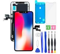 HXAQGP for iPhone X/10 LCD Display FHD Screen Replacement 3D Touch Digitizer Frame Full Assembly with Repair Tools Kit for 5.8 inch A1865, A1901, A1902, A1903+Waterproof Adhesive+Screen Protector