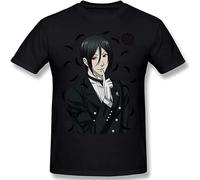 HXATXB Black Butler 3D Print Short Sleeve Fashion T Shirt for Men