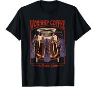 HXATXB Steven Rhodes Worship Coffee The Dark Lord Retro Dark Humor T-Shirt Size XL