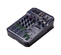 HXBER T4 Portable 4-Channel Sound Card Mixing Console Audio Mixer Built-in 16 DSP 48V Phantom power Supports BT Connection MP3 Player Recording Function 5V power Supply for DJ Network Live Broadcast K