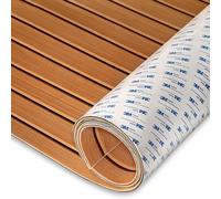 HXBYX EVA Foam Boat Flooring with 3M Self-Adhesive Support DIY Boats Decking Marine Leaf Faux Teak Material, Non-Slip Cooler Pads for Kayak Yacht SwimPool RV 240 x 112 cm/240 x 79 cm/240 x 41 cm