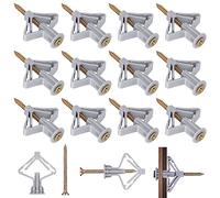 HXC 100pcs Plasterboard Wall Plugs Plasterboard Fixings Drywall Screws and Wall Plugs Set Plasterboard Rawl Plugs Heavy Duty Drywall Anchor Anti-Rotational Expansion Tube for Drywall Cavity