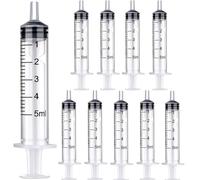 HXC 15 Pack 5ml Syringes, Small Dosing Syringe for Measuring, Sterile, Plastic