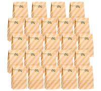 HXC 24 PCS Mini Diagonal Stripes Brown Paper Bags Small Kraft Paper Bag for Gifts 3.5 x 2.4 x 7.1 Inches Candy Paper Bags with Thank You Label Stickers Party Bags for Birthday Wedding…