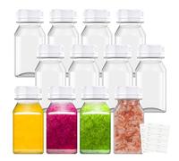 HXC Juice Shot Bottles12 Pack 4oz Small Plastic Bottles with Lids Reusable