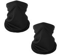 HXC Snood Black Snoods 2 Pcs Face Cover Lightweight Balaclava Half Face