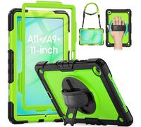 HXCASEAC Case for Samsung Galaxy Tab A11+ Plus 11 Inch, Protective with Screen Protector/Hand Strap/Pen Holder, Sturdy Shockproof for Samsung A11 Plus Tablet Case - Green