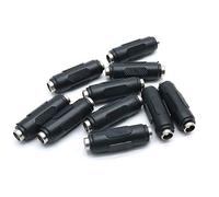 Hxchen 10Pcs DC Female to Female Power Jack Connector Adapter 2.5x5.5 mm for CCTV Camera