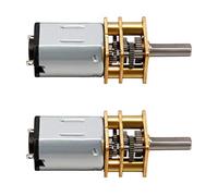Hxchen 2Pcs DC 3V 100RPM N20 Torque Geared Gearbox Gear Box Micro Electric Motor