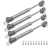 Hxchen 4Pcs Lift Support, 6 Inch Gas Strut, 40N Soft Close Hinges, Gas Spring, Lid Support, Kitchen Cabinet Hinges, Toy Box Hinges, Gas Shocks, Hydraulic Support Cabinet Hinge with Screws