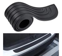 HXCVKXHI Car Rubber Rear Bumper Protector for Ford Fiesta mk8 ST 2018-2023, Waterproof Scratch-Resistant Automobile Trunk Door Decorative Strips, AbrasionInterior Accessories,A/Black- 104cm*9cm