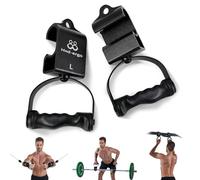 HXD-ERGO Ergonomic Gym Handles, Heavy Duty Exercise Handles for Cable Crossover Machine Tricep Exercise LAT Pull Down and Resistance Bands, Anti-slip and Anti-sweat Comfortable Grip (Rotating handle)