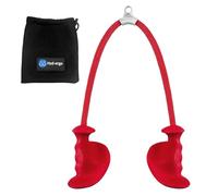 HXD-ERGO Ergonomic Tricep Rope Cable Attachment, 36 Inch Lat Pull Down Attachment Triceps Rope with Non-Slip Handles, Home Gym Accessories for Cable Machine Attachments For Pulley System (Red)
