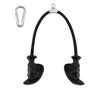HXD-ERGO Ergonomic Tricep Rope Cable Attachment, 36 Inch Lat Pull Down Attachment Triceps Rope with Non-Slip Handles, Home Gym Accessories for Cable Machine Attachments For Pulley System(Black)