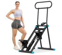 HXD-ERGO Stair Stepper Foldable Stairmaster Machine for Home Gym Workout, 160kg Load-Bearing Capacity Cardio Stair Climber with Low Noise (Black with 6 resistances)