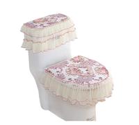 HXDKJSO Small Fresh Style Toilet Seat Mat, 3 Piece Set Four Seasons Universal Zipper Household Bathroom Comfortable Cover(1 set-Color 4)