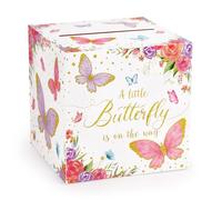 Hxezoc Butterfly Card Box Favors Post Box Cardboard Receiving Money Box Holder for Reception, Butterfly Birthday Party, Baby Showers, Anniversary, Baby Birthday Party Table Centerpiece Decorations