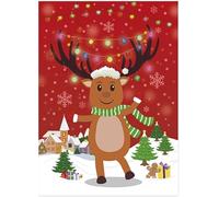 Hxezoc Pin the Nose On The Reindeer with 42pcs Red Nose Stickers Christmas Party Games Xmas Party Favor Supplies for Kids Adults