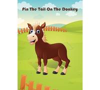 Hxezoc Pin The Tail On The Donkey Party Game with 30 Pcs Tails Large Donkey Games Poster for Kids Birthday Party Carnival Party Supplies