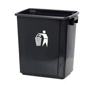 HXFENA 40L Trash Can,Rocking Cover Storage Bucket,with Lid Garbage Dumpling Trash,Suitable for Corridor Square Thicken/Gray / 42x30x45cm