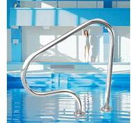 HXFENA Swimming Pool Handrails, Pool Hand Rail, High Load Capacity, Swimming Pool Accessories, for Inground Pool Entry,1Pcs,Silver,1.2Mm