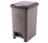 HXFENA Trash Can,Press Type Storage Box,Foot Type Flip The Trash,Automatic Opening,Suitable for Kitchen,Office,Deodorant Thicken/Coffee / 42.3cm