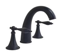 HXFFXHF 1 Pcs Basin Faucet Bathroom Sink Faucet Gold Three Hole Double Handle Luxury Faucet Water Tub Bath Faucet (Color : C Style)