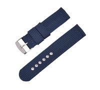 HXFFXHF 16/18/20/22/24mm Men Women Simple Canvas Watchband Business Nylon Woven Anti-sweat Watch Strap Replacement, 20mm