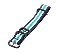 HXFFXHF 18/20/22/24mm Military Sport Style Wear-resistant Skin Friendly Canvas Watch Strap Black Ring Buckle Nylon Watchband Replacement