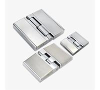 HXFFXHF 2.3/3.1/4 Inch Grade Zinc Alloy Heavy Duty Door Hinges Square Cover Hinge Industrial 1Pcs(80mm Sand Chrome)