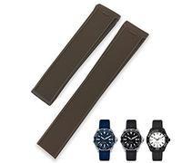 HXFFXHF 20mm 22mm Rubber Silicone Watch Strap Fit for Tag Heuer CARRERA AQUARACER 300 WAY201A WAY211C Black Blue Brown Watch Accessories