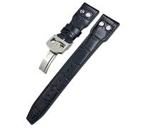 HXFFXHF 21mm Rivets Genuine Leather Watchband Fit For IWC Big Pilot TOP GUN Watch IW3777 Calfskin Leather Strap