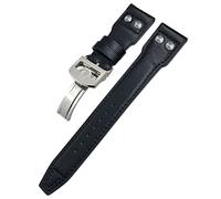 HXFFXHF 21mm Rivets Genuine Leather Watchband Fit For IWC Big Pilot TOP GUN Watch IW3777 Calfskin Leather Strap