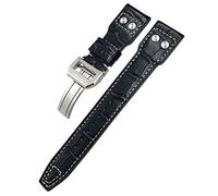 HXFFXHF 21mm Rivets Genuine Leather Watchband Fit For IWC Big Pilot TOP GUN Watch IW3777 Calfskin Leather Strap