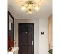 HXFFXHF 3-Lights Modern Minimalist Chandelier for Living Room Creative Bedroom Pendant Light Cloakroom Corridor Balcony Ceiling Lamp Glass Balls Restaurant Chandelier Nordic Art Ceiling Li