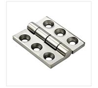 HXFFXHF 304 Stainless Steel Six Hole Automatic Equipment Hinge Thickening Mechanical Equipment Door Hinge 1Pcs(Bright Chromium,Big)