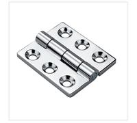 HXFFXHF 304 Stainless Steel Six Hole Automatic Equipment Hinge Thickening Mechanical Equipment Door Hinge 1Pcs(Bright Chromium,Big)