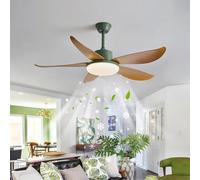 HXFFXHF 42'' Ceiling Fan Light Reversible dc Motor, Modern ing lamp 6 Speed Remote Control, Bedroom Ceiling Fan Chandelier dimmable Living Room, Ceiling Fan lamp with Timing-Black||106cm