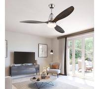 HXFFXHF 42'' Ceiling Fans with Lights and Remote Wood, Silent Ceiling Fans 6 speeds 3 Colours Reversible, Chandelier Fan Light with Timer, Fan Light Ceiling for Living Room Bedroom Dining