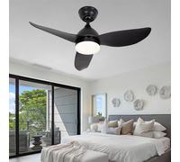 HXFFXHF 46'' Ceiling Fan Lights with Remote Control Large Chandelier Fan Light led 3 Colour 6 Speed Reversible Silent Ceiling Fans with Lights for Living Room Bedroom Flush Mount Ceiling Light Fan-c