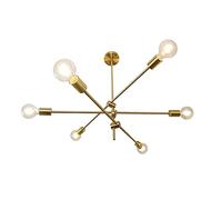 HXFFXHF 6 Light Magic Bean Molecular Chandelier Lights Rotatable Adjustment Luxury Brass Color Living Dining Room Bedroom Ins Wind Lamps E27 Interesting