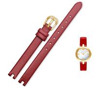 HXFFXHF 8 10 12mm Cowhide Watch Strap is Suitable for Tissot Notched Strap 1853 Flamenco Series T003/209 Women Watch Chain