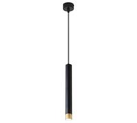 HXFFXHF Adjustable Height Long Tube Pendant Ceiling Light LED Black Hanging Lamp Bar Counter Cylindrical Spotlight for Kitchen Island Bedroom Restaurant Chandelier Interesting