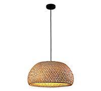 HXFFXHF Bamboo Light Fixture Handmade Weaving Bamboo Art Ceiling Chandelier Bamboo Silk Lamps Living Room Study Lamp Lamp Dining Room Ceiling Lamp E27 Lamp Holder (3 Sizes) (45 * 23cm)