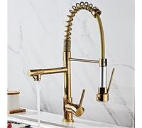 HXFFXHF bar Farmhouse Commercial, faucets, Gold for Water Filter tap, Three Way Sink Mixer Kitchen Faucet